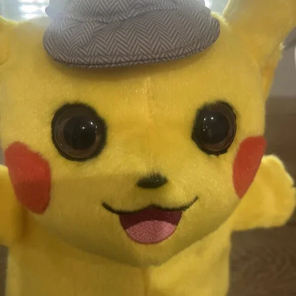 Detective Pikachu Movie Talking Pokemon And Ears Move 12" Plush 2019 - Picture 9 of 9